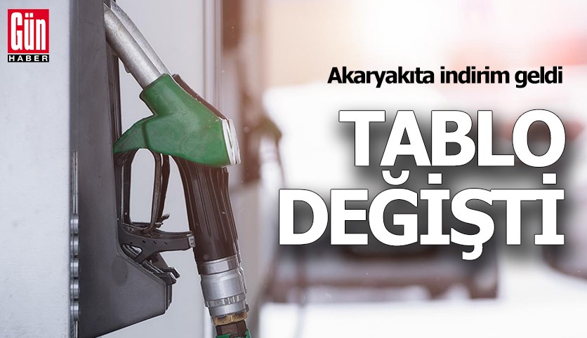 Akaryakıta indirim geldi, tablo değişti