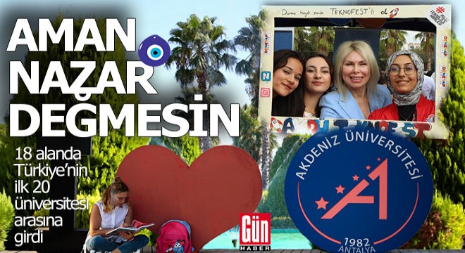 Akdeniz Üniversitesi, Türkiye'nin ilk 20'si arasında