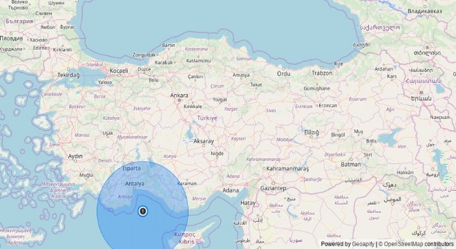Antalya Kumluca açıklarında deprem