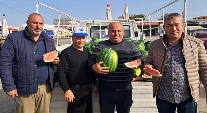 Antalya'da erkenci karpuz tezgâhta yerini aldı