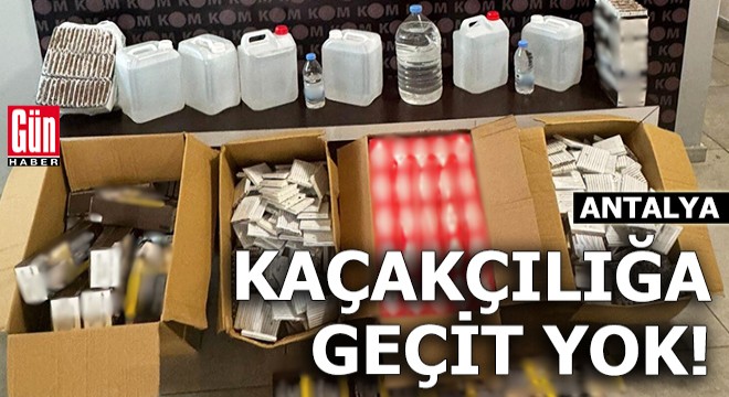 Antalya'da kaçakçılık operasyonları