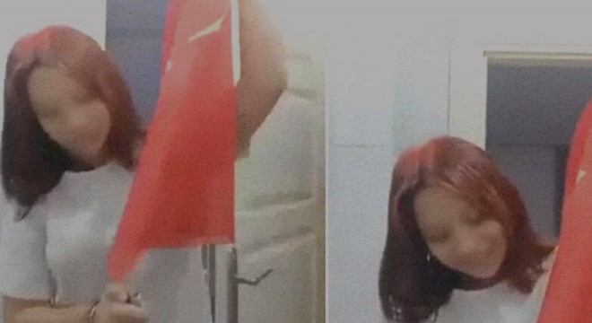 Bayrak yakan kadına 'eğitim' kararı