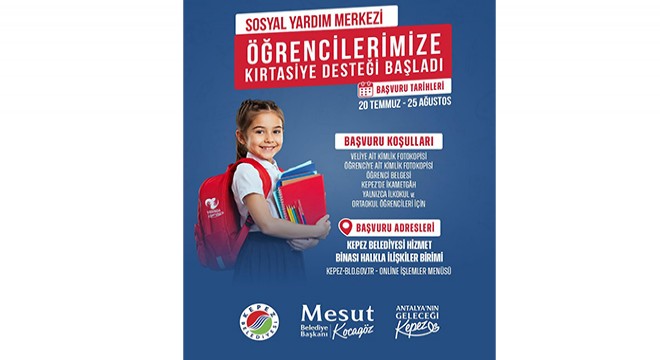 Kepez’den öğrencilere kırtasiye desteği