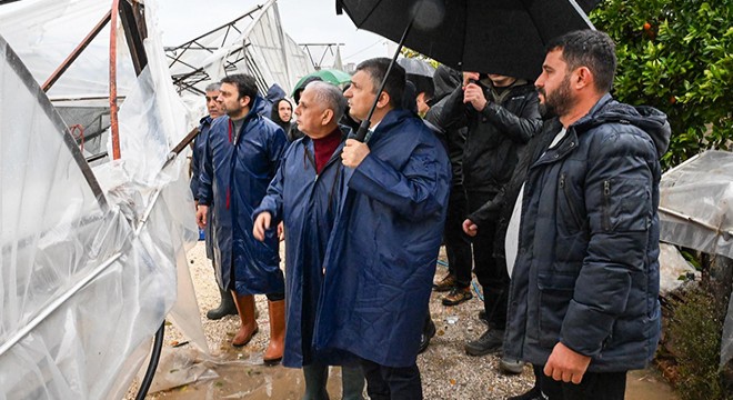 Vali Şahin, Demre ve Kumluca’da zarar gören alanları inceledi
