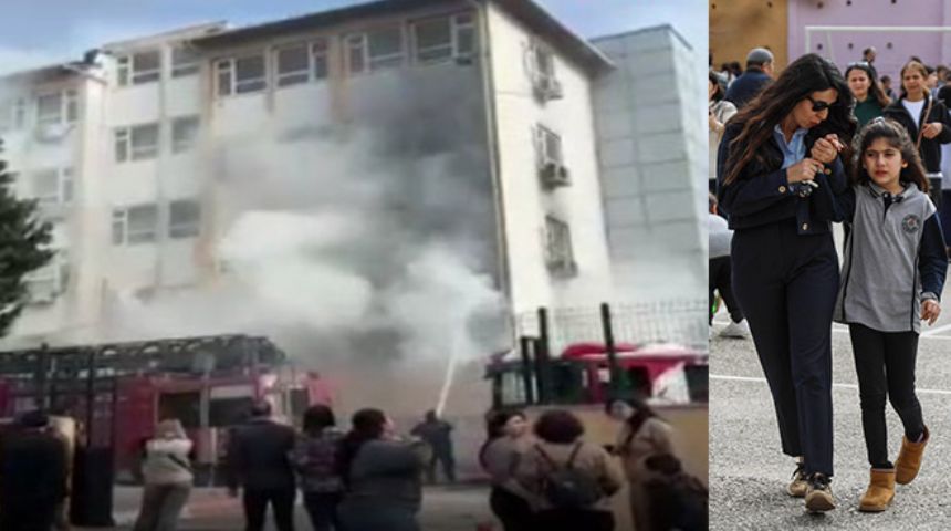 Antalya Muratpaşa'daki ilkokulda yangın