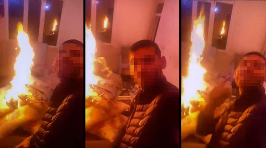Antalya'da annesi ile yaşadığı evi ateşe verip, canlı yayın açtı